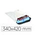 SOBRE Q-CONNECT DE PLASTICO BOLSA PARA ENVIOS 100% RECICLADAS CON AUTOCIERRE COLOR BLANCO 340X420 MM