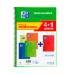 BLOC ESPIRAL MARCA OXFORD TAPA BLANDA FOLIO 80 HOJAS 90GR CUADRO 4 MM COLORES VIVOS PACK DE 4+1