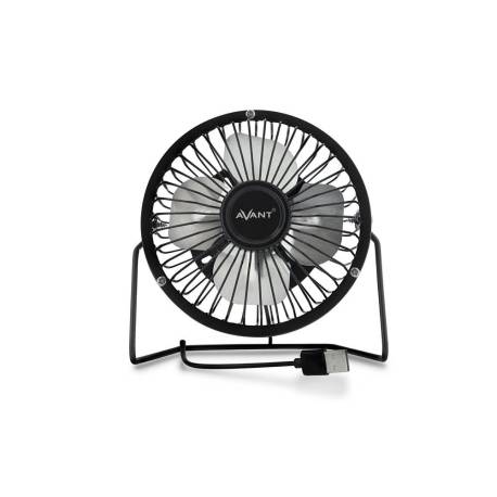 VENTILADOR SOBREMESA MARCA AVANT 3W DIAMETRO 100 MM ALIMENTACION USB LONGITUD CABLE 1 MT COLOR NEGRO