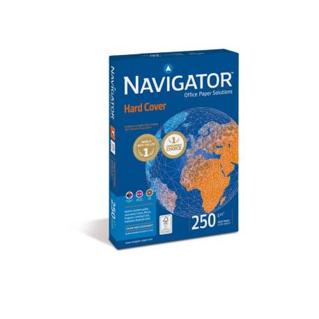 PAPEL FOTOCOPIADORA MARCA NAVIGATOR HARD COVER DIN A4 250 GR PAPEL MULTIUSO INK-JET Y LASER PAQUETE DE 125 HOJAS