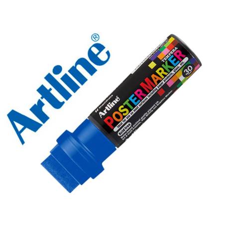 ROTULADOR MARCA ARTLINE POSTER MARKER EPP-30 PUNTA RECTANGULAR 30 MM COLOR AZUL