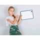 PIZARRA BLANCA MARCA LIDERPAPEL 21X30 CM MAGNETICA DOBLE CARA LISA CON ROTULADOR IMAN Y BORRADOR