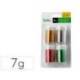 PURPURINA MARCA LIDERPAPEL BIODEGRADABLE FANTASIA BOTE DE 7 GR COLORES METALICOS SURTIDOS BLISTER DE 4