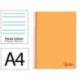CUADERNO ESPIRAL LIDERPAPEL DIN A4 WONDER TAPA PLASTICO 80H 90GR PAUTA ANCHA 3,5MM CON MARGEN COLOR NARANJA