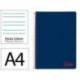 CUADERNO ESPIRAL MARCA LIDERPAPEL A4 WONDER TAPA PLASTICO 80H 90GR PAUTA ANCHA 3,5MM CON MARGEN COLOR AZUL MARINO