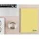 CUADERNO ESPIRAL MARCA LIDERPAPEL A4 WONDER TAPA PLASTICO 80H 90GR PAUTA ESTRECHA 2,5MM CON MARGEN COLOR AMARILLO