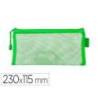 BOLSA ZIPPER BAG MARCA LIDERPAPEL POLIESTER TRANSPIRABLE MULTIUSOS TICKET 230X115 MM VERDE PASTEL