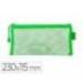 BOLSA ZIPPER BAG MARCA LIDERPAPEL POLIESTER TRANSPIRABLE MULTIUSOS TICKET 230X115 MM VERDE PASTEL