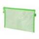 BOLSA ZIPPER BAG MARCA LIDERPAPEL POLIESTER TRANSPIRABLE MULTIUSOS DIN A4 VERDE PASTEL