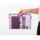 BOLSA ZIPPER BAG MARCA LIDERPAPEL POLIESTER TRANSPIRABLE MULTIUSOS DIN A5 MORADO PASTEL