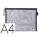 BOLSA ZIPPER BAG MARCA LIDERPAPEL POLIESTER TRANSPIRABLE MULTIUSOS DIN A4 AZUL MARINO