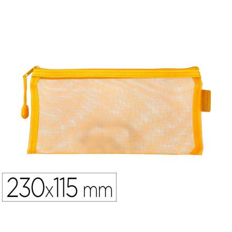 BOLSA ZIPPER BAG MARCA LIDERPAPEL POLIESTER TRANSPIRABLE MULTIUSOS TICKET 230X115 MM AMARILLO