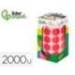 GOMETS MARCA LIDERPAPEL AUTOADHESIVO S CIRCULOS 20 MM ROJO ROLLO DE 2000 UNIDADES EN CAJA DE CARTON