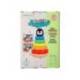 JUEGO INFANTIL MARCA IMAGINOVO MADERA FORMA DE PINGUINO TORRE DE FORMAS APILABLES +12 MESES 7 PIEZAS 18X12X12CM