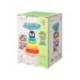 JUEGO INFANTIL MARCA IMAGINOVO MADERA FORMA DE PINGUINO TORRE DE FORMAS APILABLES +12 MESES 7 PIEZAS 18X12X12CM