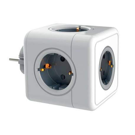 REGLETA MARCA Q-CONNECT DE CUBO ENCHUFE MULTIPLE POWER CUBE 5 EN 1 DIRECTO A PARED 5 TOMAS DE CORRIENTE 75X75X112MM