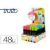 ROTULADOR MARCA TRATTO VIDEO PASTEL FLUORESCENTE EXPOSITOR DE 48 UNIDADES COLORES SURTIDOS