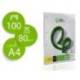 Papel Liderpapel Din-A4 80 gr (4 TALADROS) -100 Hojas-