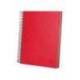 CUADERNO ESPIRAL MARCA LIDERPAPEL A5 MICRO PAPERCOAT TAPA FORRADA 140H 75 GR CUADRO5MM 5 BANDAS 6 TALADROS ROJO