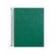 CUADERNO ESPIRAL MARCA LIDERPAPEL A5 MICRO PAPERCOAT TAPA FORRADA 140H 75 GR CUADRO5MM 5 BANDAS 6 TALADROS VERDE