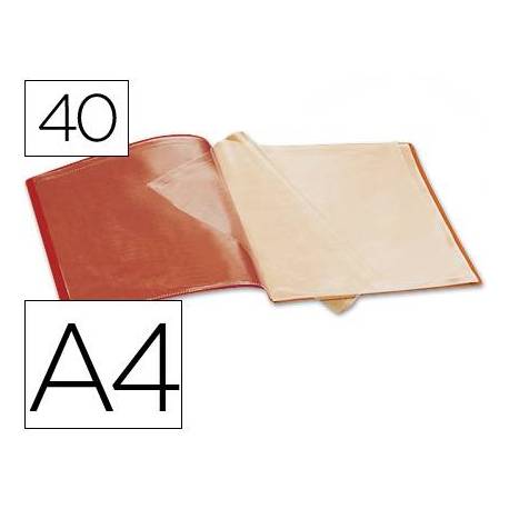 Carpeta escaparate 40 fundas Beautone rojo