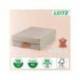 CAJA DE ALMACENAJE LEITZ CARTON MEDIANA BAJA CON ASA DE PIEL COLOR BEIGE PACK DE 2 UNIDADES