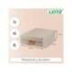 CAJA DE ALMACENAJE LEITZ CARTON MEDIANA BAJA CON ASA DE PIEL COLOR BEIGE PACK DE 2 UNIDADES