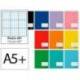 LIBRETA MARCA LIDERPAPEL SMART A5 PLUS 32 HOJAS 75GR RAYADO Nº46 COLORES SURTIDOS