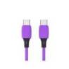 CABLE USB-C A USB-C MARCA Q-CONNECT PVC LONGITUD 2M MORADO