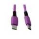 CABLE USB-C A USB-C MARCA Q-CONNECT PVC LONGITUD 1M MORADO