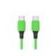 CABLE USB-C A USB-C MARCA Q-CONNECT PVC LONGITUD 1M VERDE
