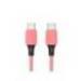 CABLE USB-C A USB-C MARCA Q-CONNECT PVC LONGITUD 2M ROSA