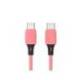 CABLE USB-C A USB-C MARCA Q-CONNECT PVC LONGITUD 1M ROSA
