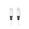 CABLE USB-C A APPLE MARCA Q-CONNECT PVC LONGITUD 2M BLANCO