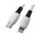 CABLE USB-C A APPLE MARCA Q-CONNECT PVC LONGITUD 2M BLANCO