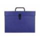 MALETIN MARCA LIDERPAPEL CON FUELLE Y ASA CARTON FORRADO 19 DEPARTAMENTOS 255X390X120 MM COLOR AZUL