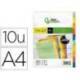 SEPARADOR MARCA LIDERPAPEL POLIPROPILENO JUEGO DE 10 SEPARADORES A4 MULTITALADRO 500 MICRAS
