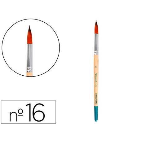 PINCEL PARA PINTURA ACRILICA Y ACUARELA MARCA LIDERPAPEL N 16 PUNTA REDONDA DE PELO SINTETICO CERTIFICADO FSC