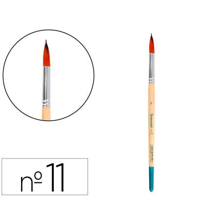 PINCEL PARA PINTURA ACRILICA Y ACUARELA MARCA LIDERPAPEL N 11 PUNTA REDONDA DE PELO SINTETICO CERTIFICADO FSC