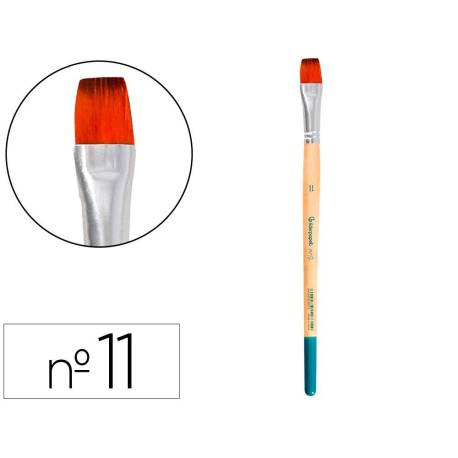 PINCEL PARA PINTURA ACRILICA Y ACUARELA MARCA LIDERPAPEL N 11 PUNTA PLANA DE PELO SINTETICO CERTIFICADO FSC