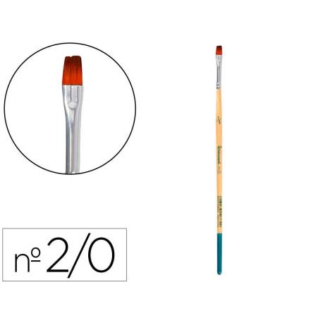 PINCEL PARA PINTURA ACRILICA Y ACUARELA MARCA LIDERPAPEL N 00 PUNTA PLANA DE PELO SINTETICO CERTIFICADO FSC