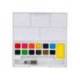 ACUARELA MARCA LIDERPAPEL 12 COLORES CON PINCEL DE AGUA RELLENABLE ESTUCHE DE PLASTICO