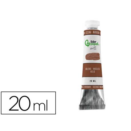 PINTURA AL OLEO MARCA LIDERPAPEL TUBO DE ALUMINIO DE 20 ML COLOR MARRON SIENA