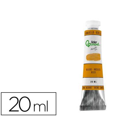 PINTURA AL OLEO MARCA LIDERPAPEL TUBO DE ALUMINIO DE 20 ML COLOR OCRE AMARILLO