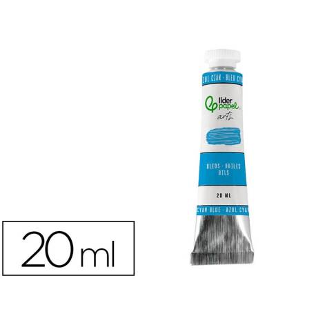 PINTURA AL OLEO MARCA LIDERPAPEL TUBO DE ALUMINIO DE 20 ML COLOR AZUL CIAN