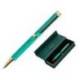 BOLIGRAFO BELIUS WILD WEST ALUMINIO VERDE TINTA COLOR AZUL CAJA DE DISEÑO