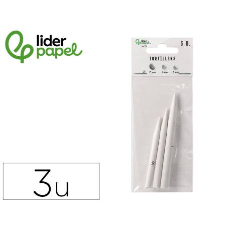 DIFUMINO MARCA LIDERPAPEL BOLSA DE 3 UNIDADES DIAMETROS SURTIDOS 70 MM / 80 MM / 90 MM
