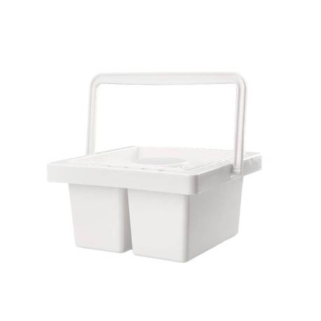 CUBO LIMPIADOR DE MARCA PINCELES LIDERPAPEL DE PLASTICO CON ASA TRANSPORTABLE 13X13X9 CM