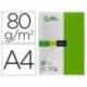 Papel color Liderpapel verde intenso a4 80 g/m2 100 hojas