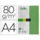 Papel color Liderpapel verde A4 80 g/m2 100 hojas
